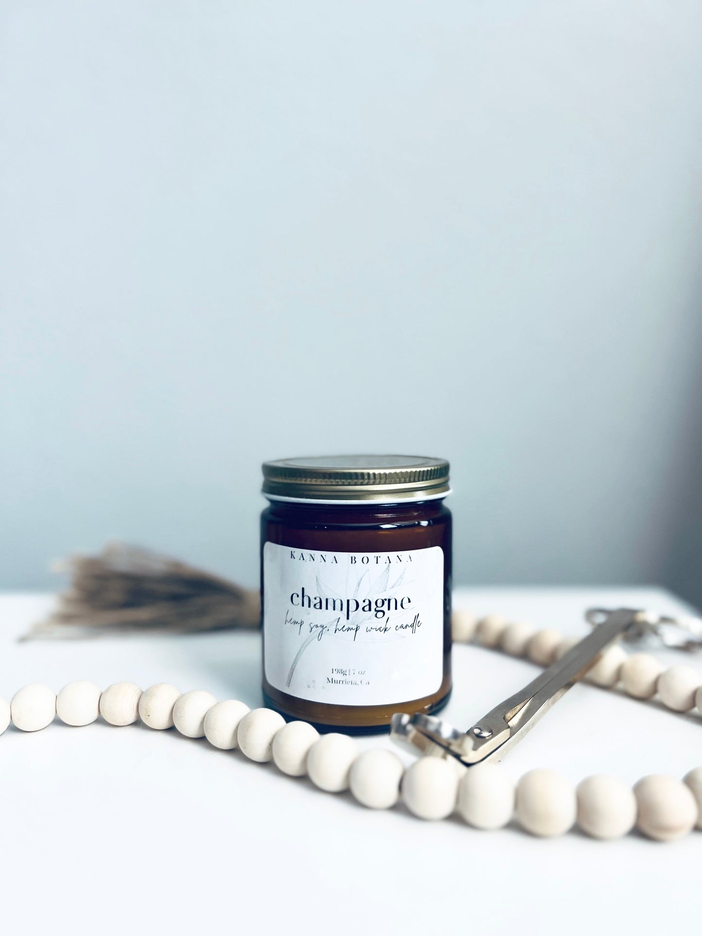 Champagne Hemp Soy Wax Candle