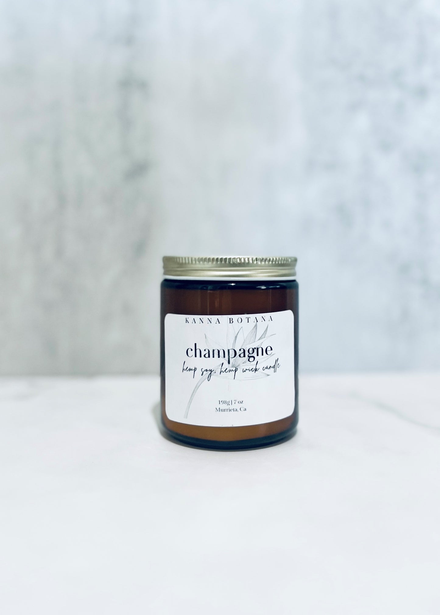 Champagne Hemp Soy Wax Candle