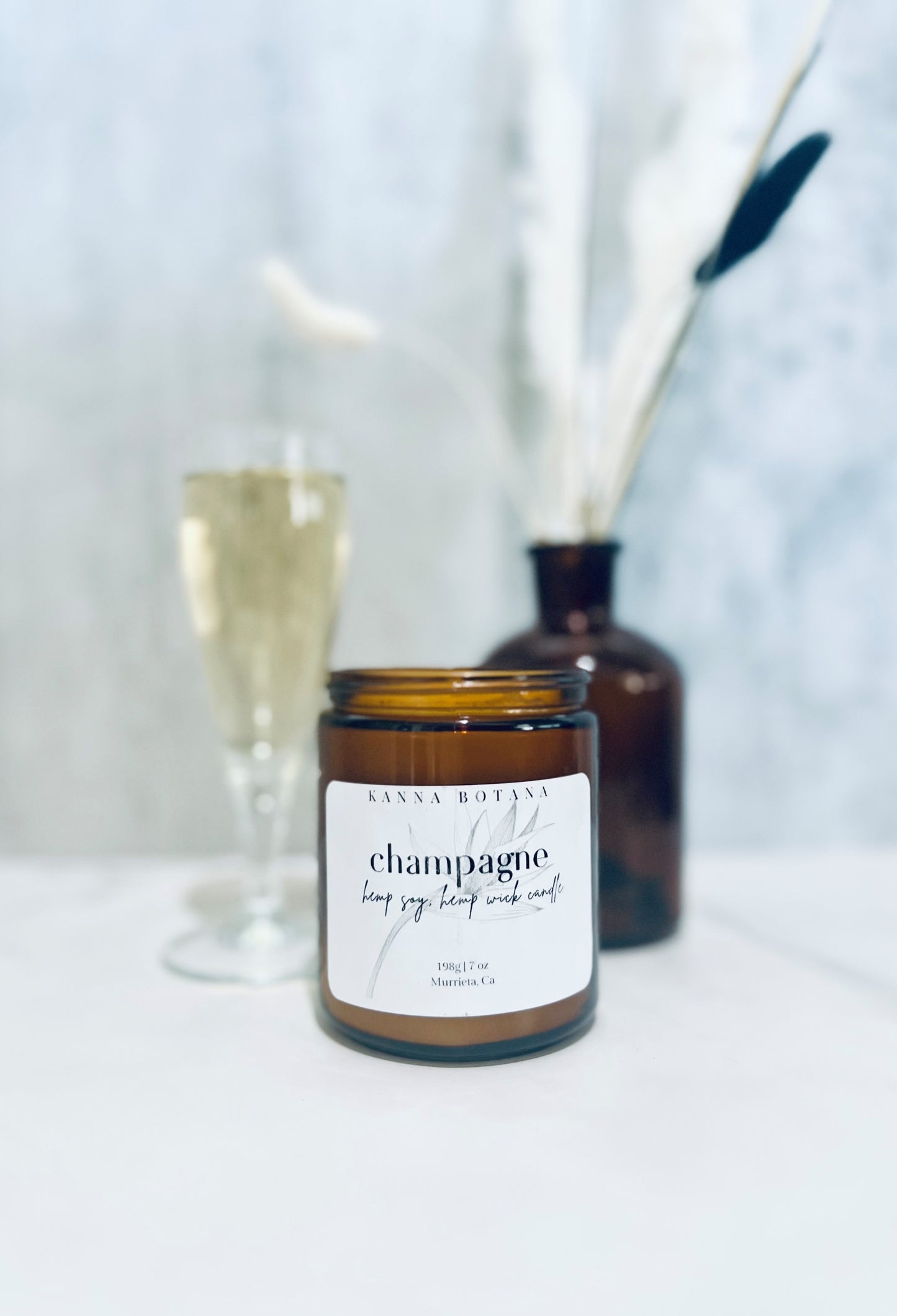 Champagne Hemp Soy Wax Candle