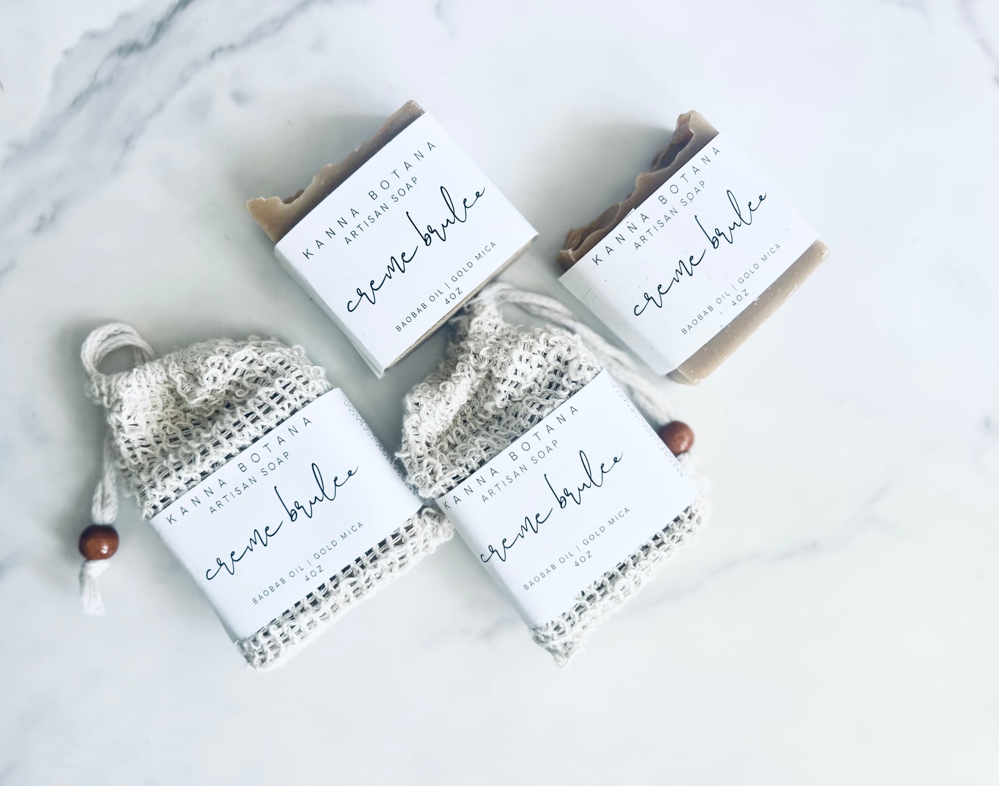 Crème Brûlée cold process artisan soap 