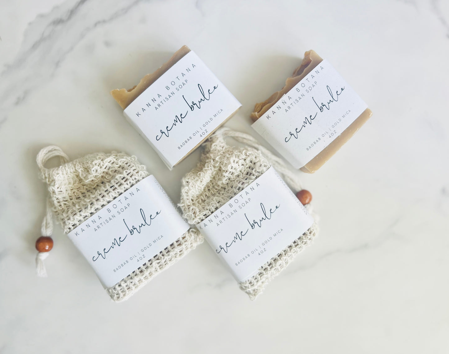 Crème Brûlée cold process artisan soap 