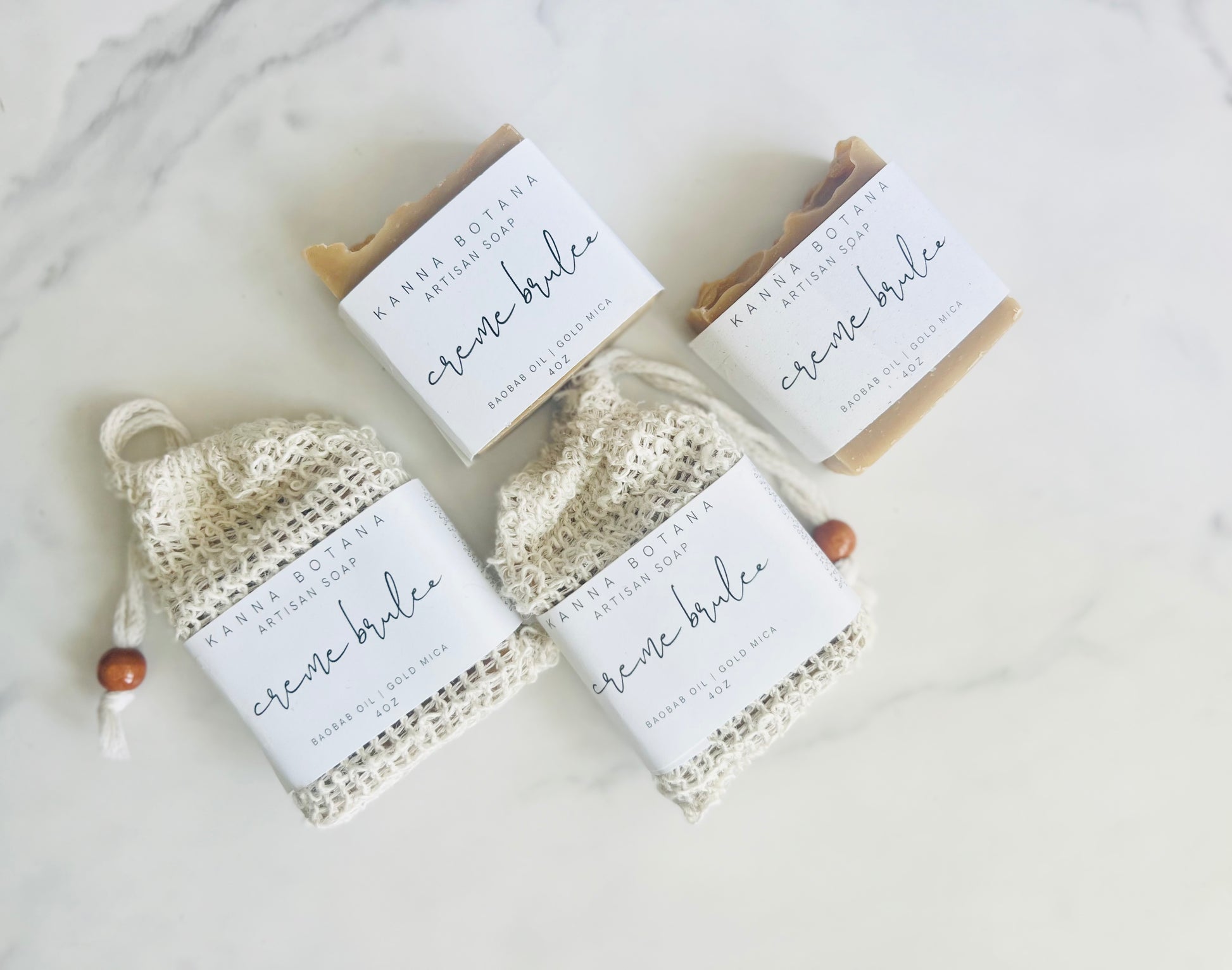 Crème Brûlée cold process artisan soap 