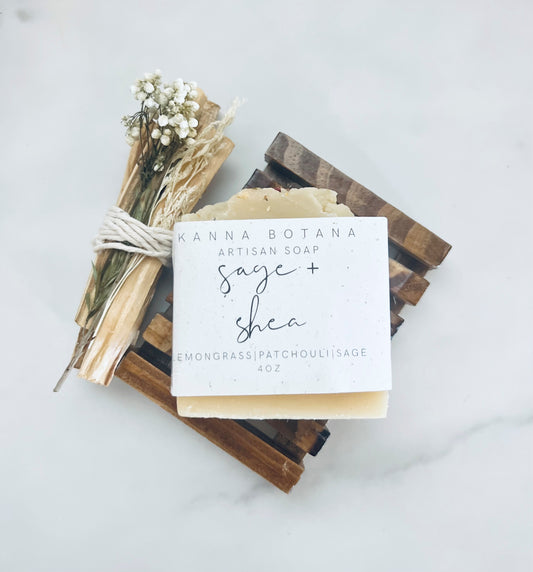 sage and shea artisanal soap natural cold process handcrafted luxury plant based soap 